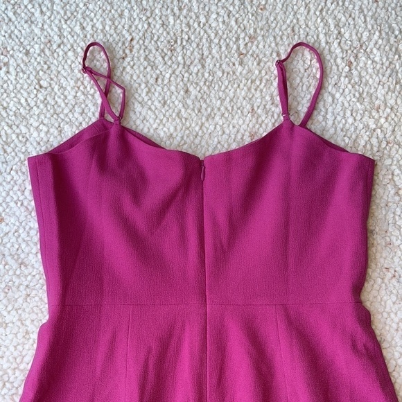 Dress the Population Mira Ruffle Hem Hibiscus Pink Dress Medium - Picture 9 of 13